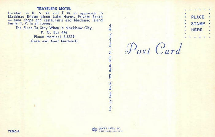 Travelers Motel - Old Postcard View